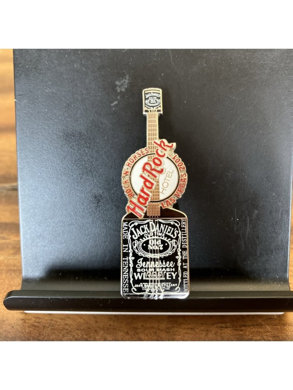 Hard Rock Cafe Pin Las Vegas Hotel Jack Daniels Bottle Guitar Rock N' Hotel
